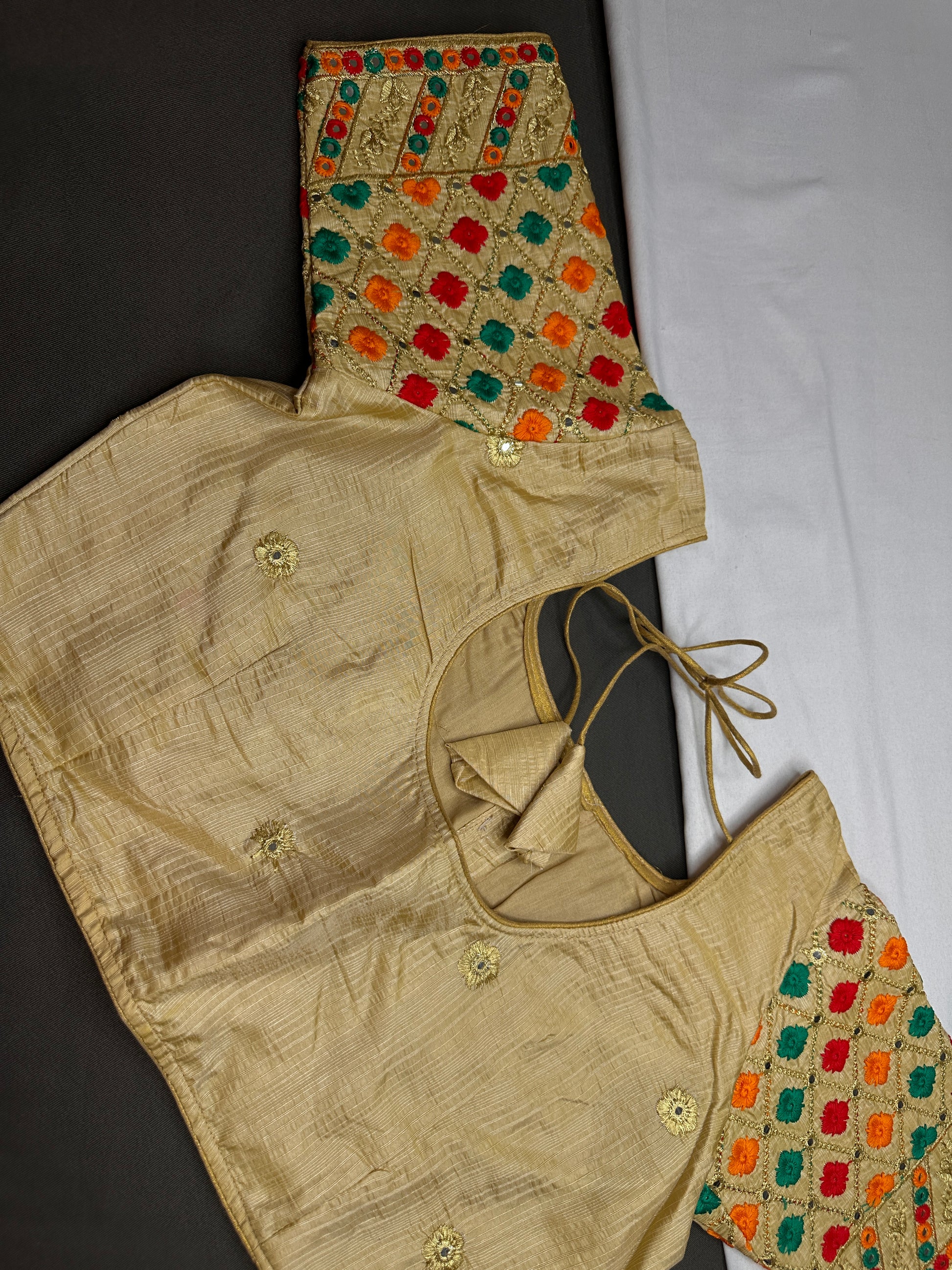 Cream Embriodery Work Blouse - 