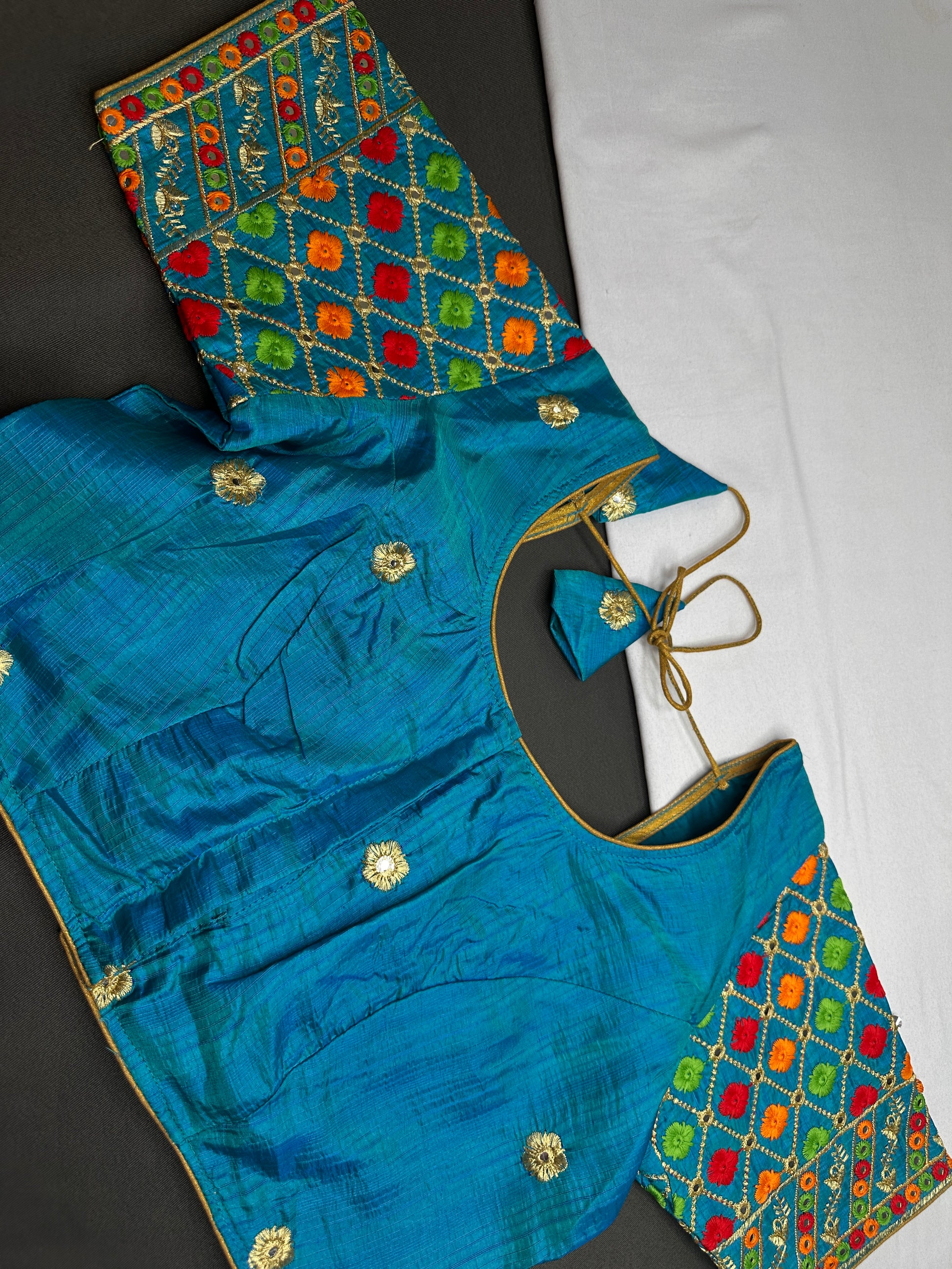 Blue Embriodery Work Blouse - 