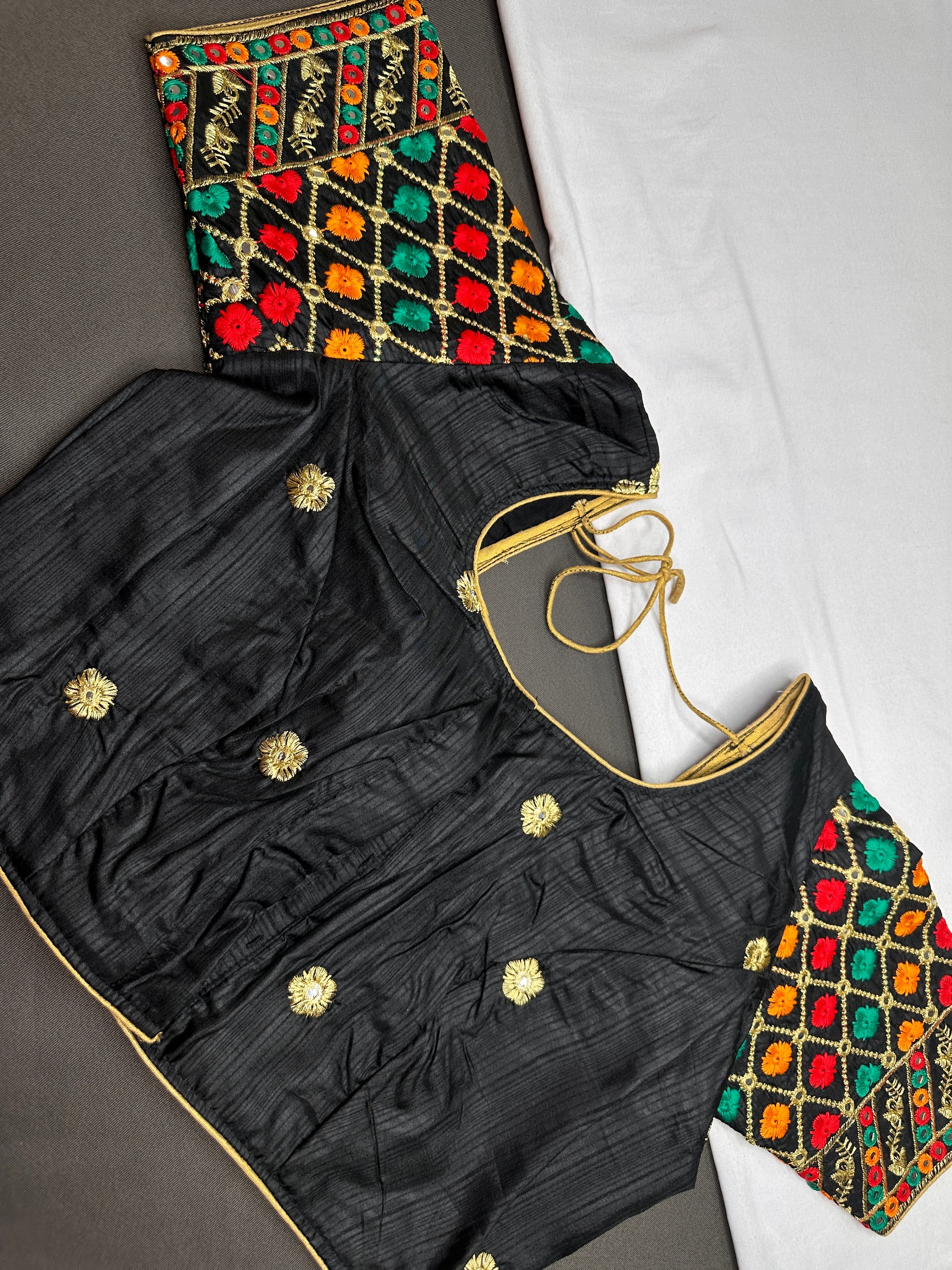 Black Embriodery Work Blouse - 