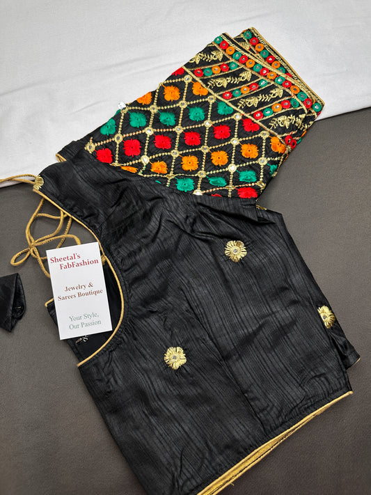 Black Embriodery Work Blouse - 