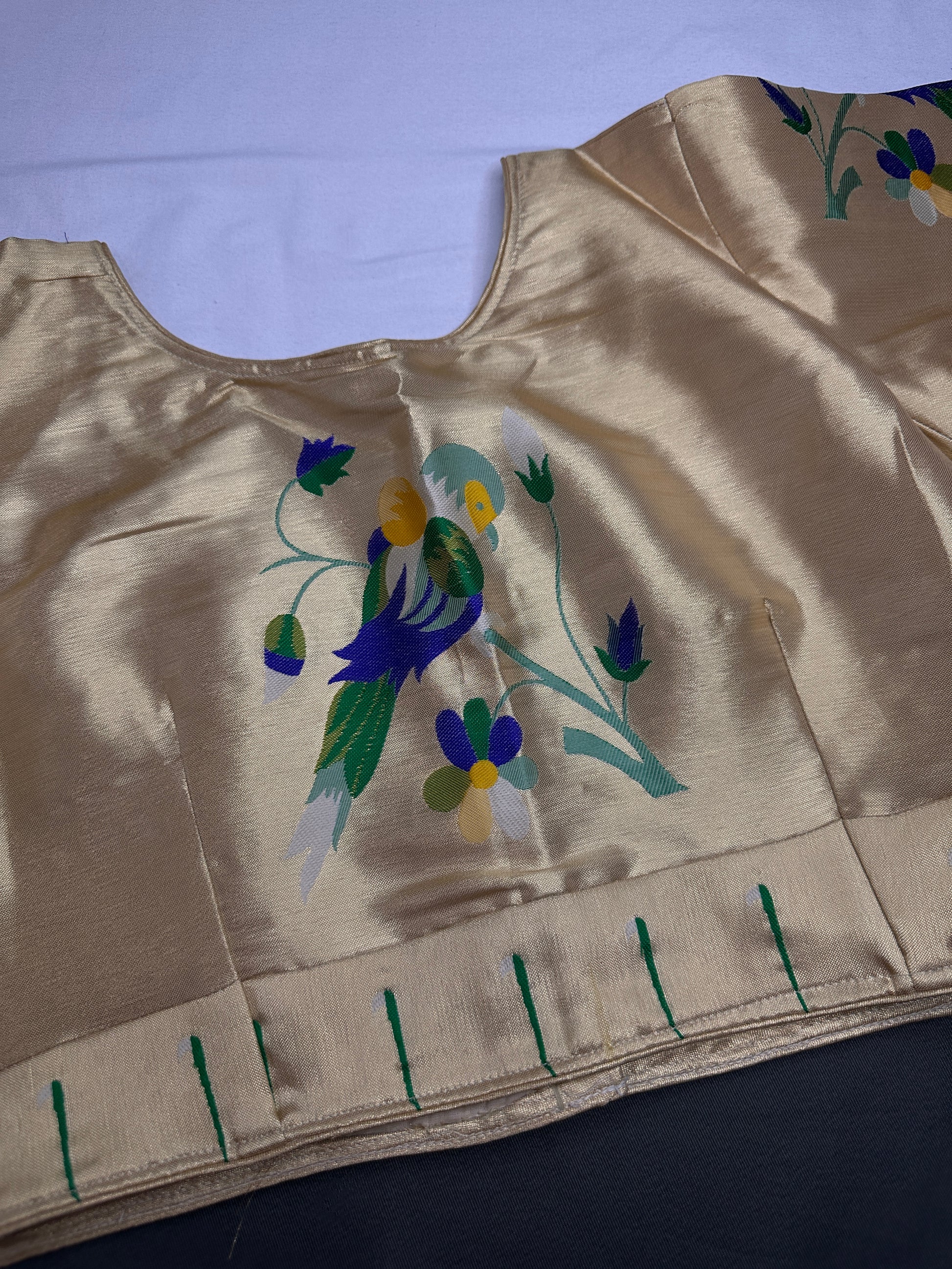 Gold Pure Painthani Blouse - 