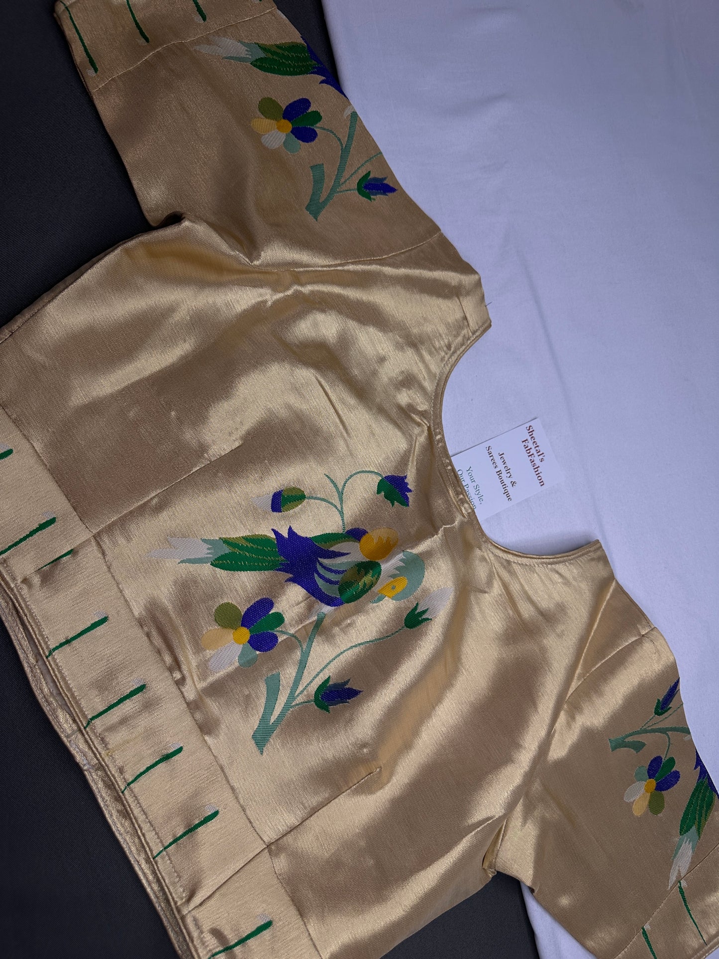 Gold Pure Painthani Blouse - 