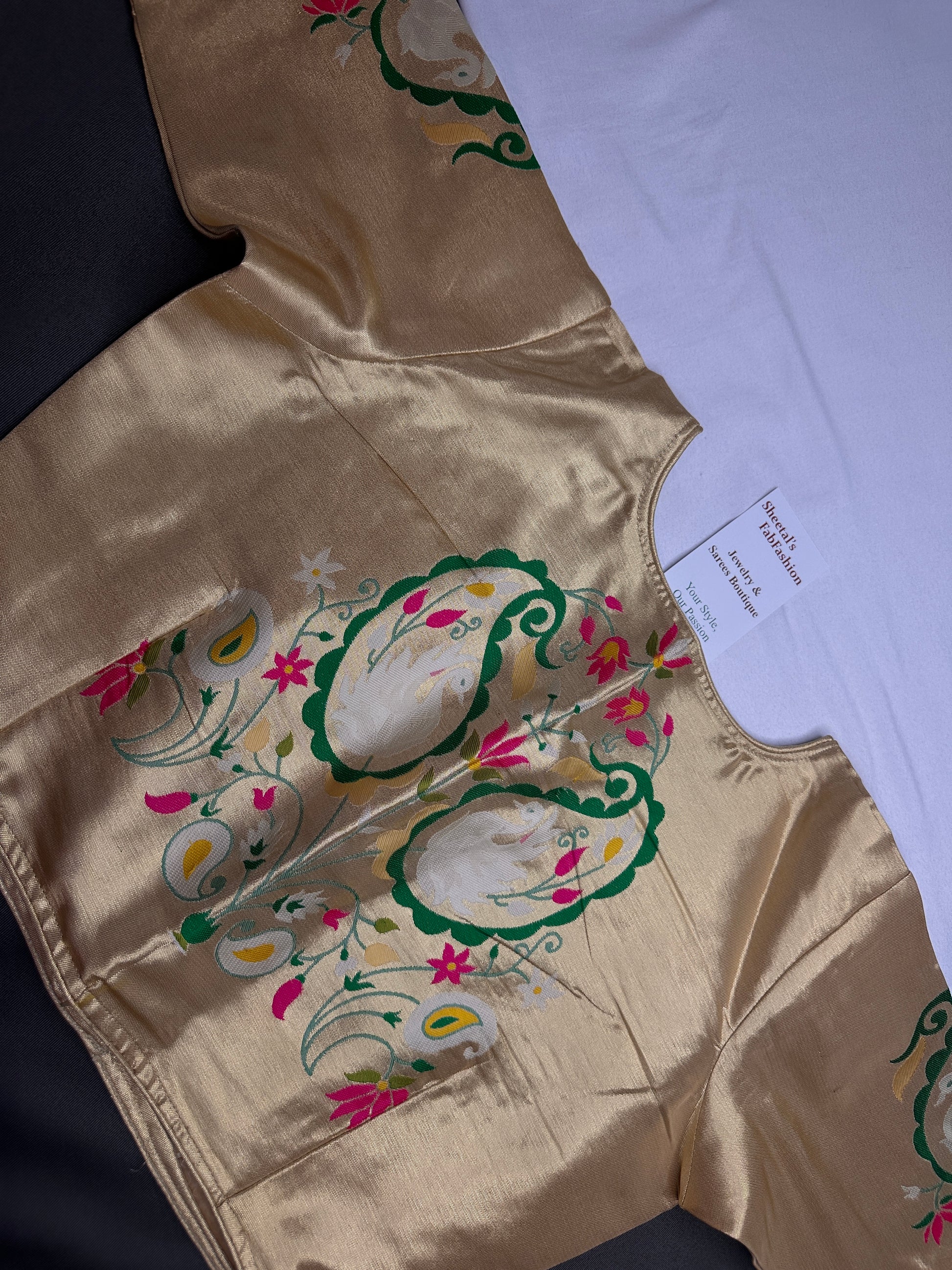 Gold Pure Painthani Blouse - 