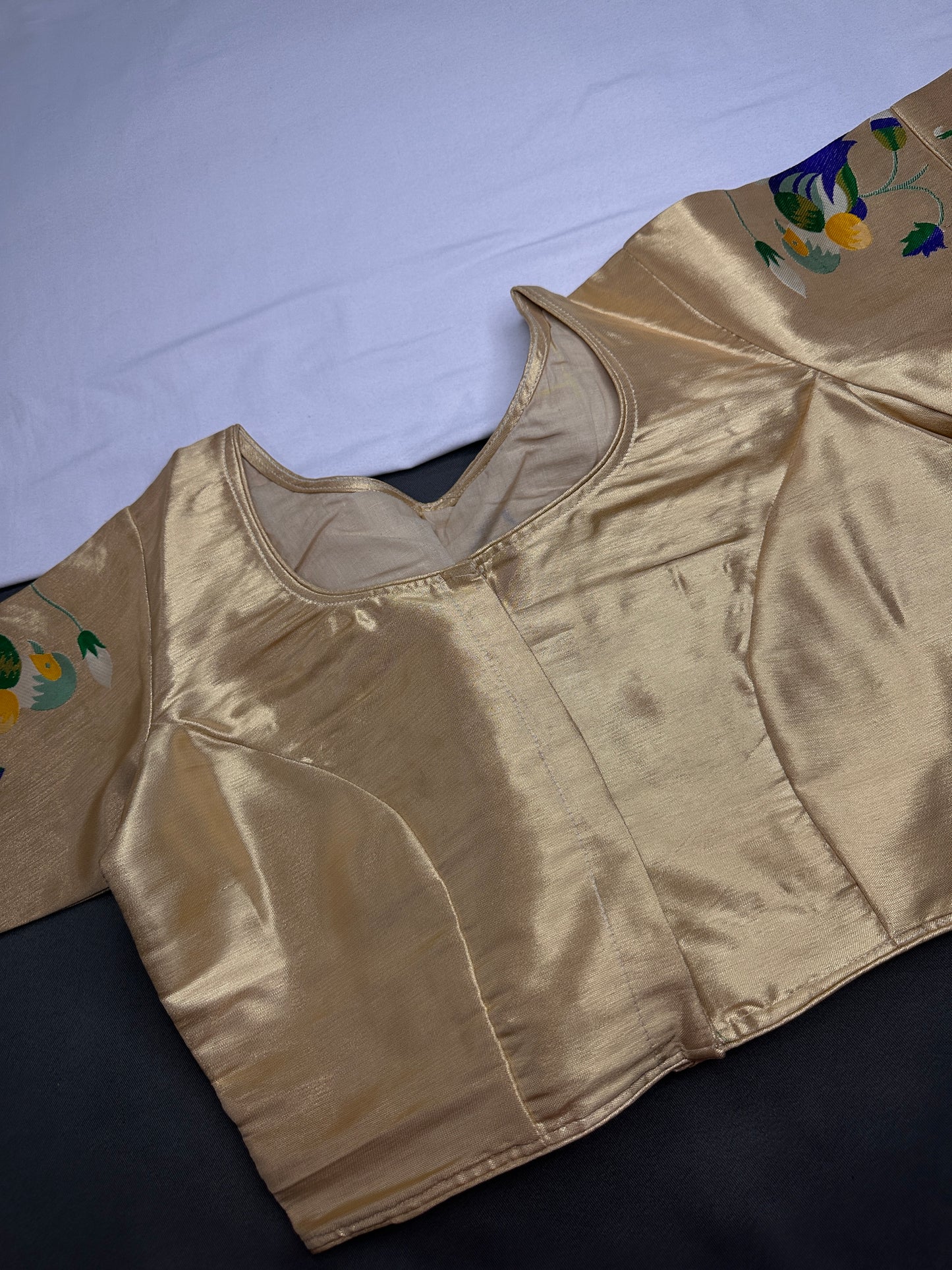 Gold Pure Painthani Blouse - 