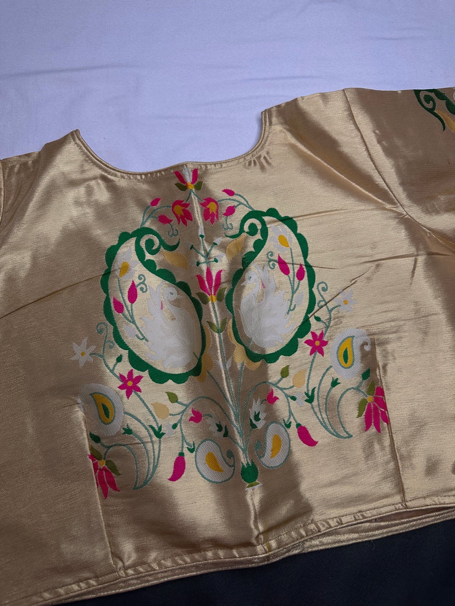 Gold Pure Painthani Blouse - 