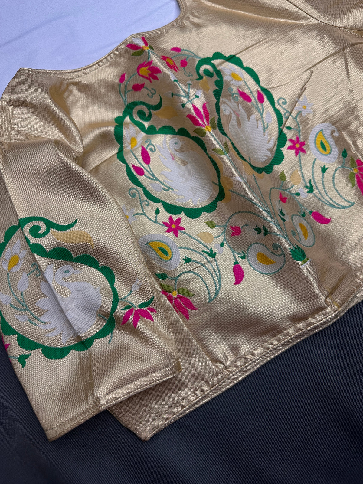 Gold Pure Painthani Blouse - 