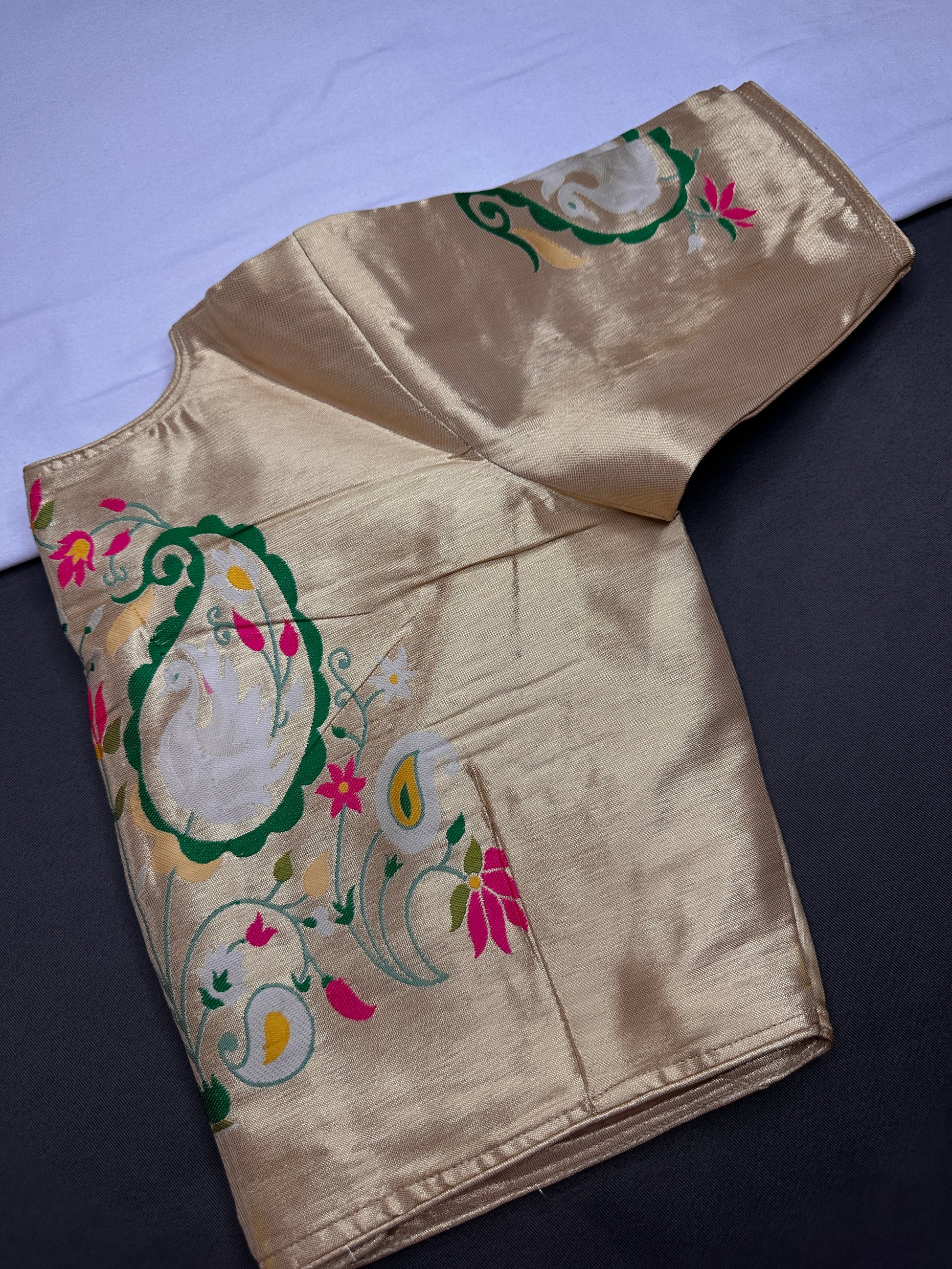 Gold Pure Painthani Blouse - 