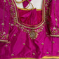 Pink Silk Maggam Aari Blouse - 