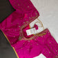 Pink Silk Maggam Aari Blouse - 