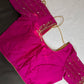 Pink Silk Maggam Aari Blouse - 