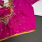 Pink Silk Maggam Aari Blouse - 