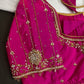 Pink Silk Maggam Aari Blouse - 