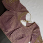 Lavender Tissue Silk Maggam Aari Work Blouse - 