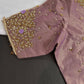 Lavender Tissue Silk Maggam Aari Work Blouse - 