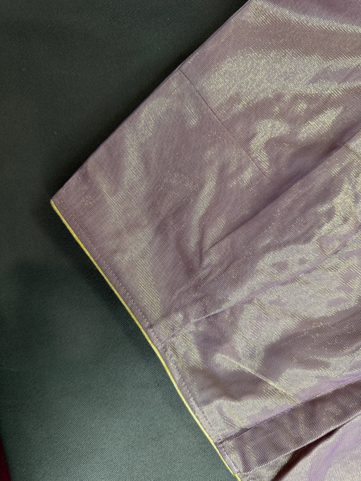 Lavender Tissue Silk Maggam Aari Work Blouse - 