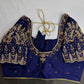 Blue Silk Maggam Aari Work Blouse - 