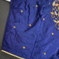 Blue Silk Maggam Aari Work Blouse - 