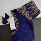 Blue Silk Maggam Aari Work Blouse - 