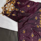Plum  Pattu Silk  Pearl Maggam Aari Work Blouse - 