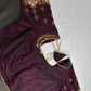 Plum  Pattu Silk  Pearl Maggam Aari Work Blouse - 