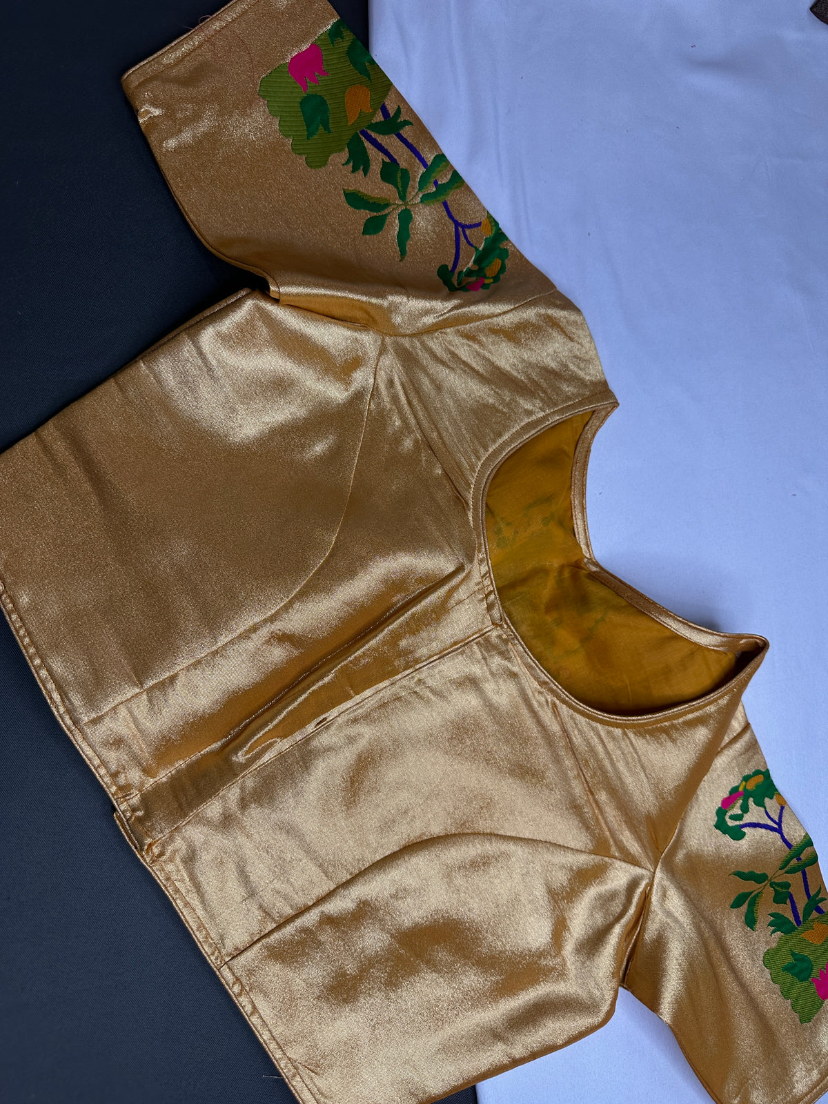 Gold Pure Painthani Blouse - 