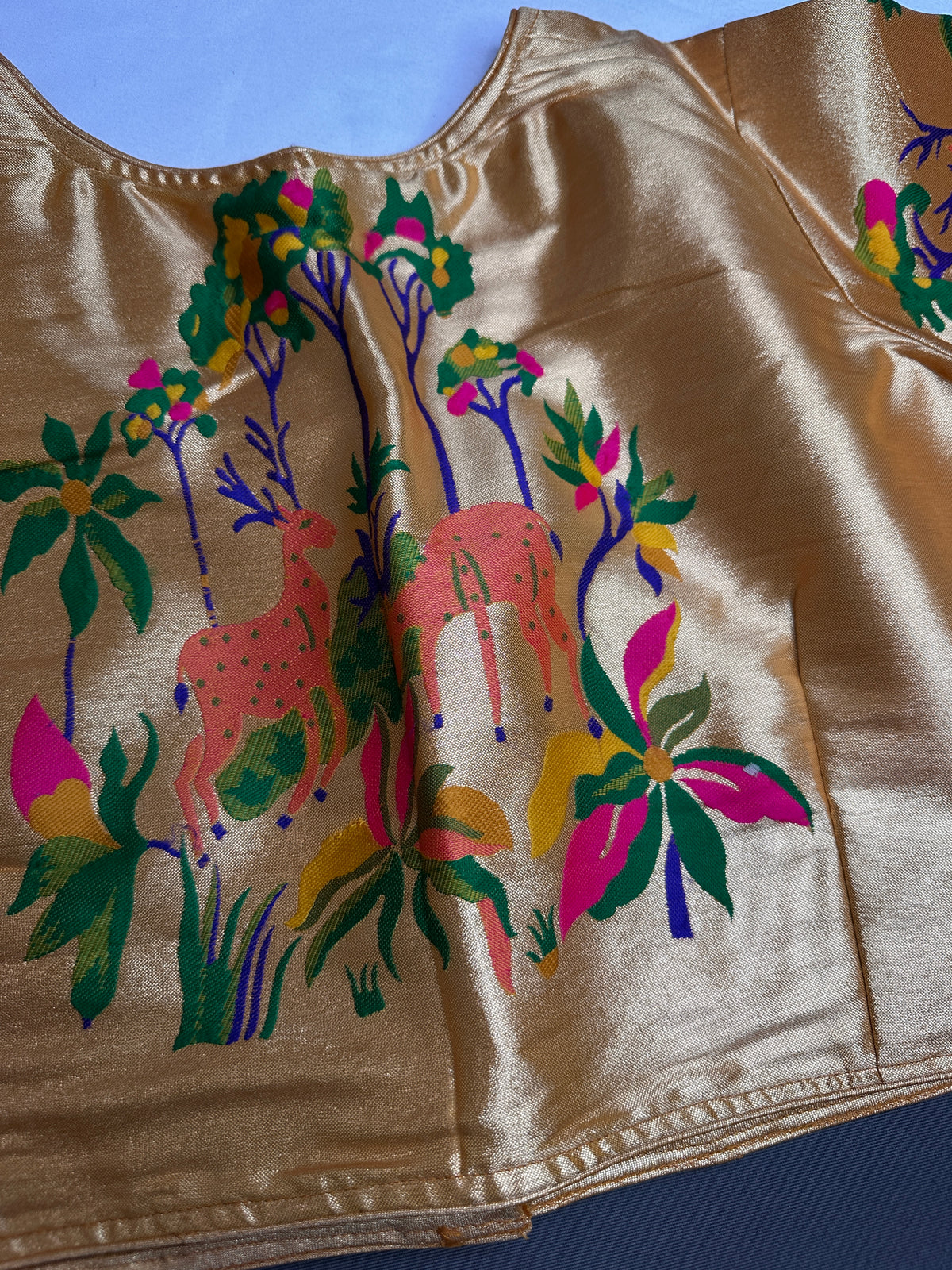 Gold Pure Painthani Blouse - 