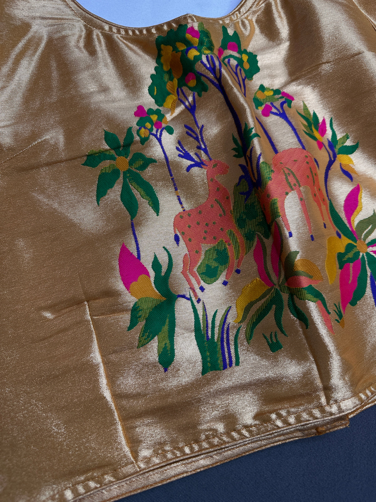 Gold Pure Painthani Blouse - 