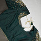 Green Silk Maggam Aari Work Blouse - 