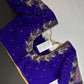 Blue Silk Maggam Aari Work Blouse - 