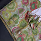 Green Floral Multi Kalmakari Printed Silk Blouse - 