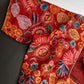 Red Floral Multi Kalmakari Printed Silk Blouse - 