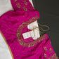 Pink Pattu Silk Maggam Aari Blouse - 