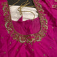 Pink Pattu Silk Maggam Aari Blouse - 