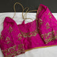 Pink Pattu Silk Maggam Aari Blouse - 