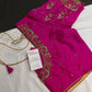Pink Pattu Silk Maggam Aari Blouse - 