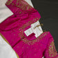 Pink Net Silk Maggam Aari Blouse - 