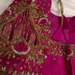 Pink Net Silk Maggam Aari Blouse - 