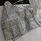 Silver Silk Maggam Aari Work Blouse - 