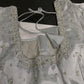 Silver Silk Maggam Aari Work Blouse - 