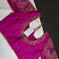Pink Net Maggam Aari Work Blouse - 