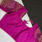 Pink Net Maggam Aari Work Blouse - 