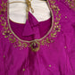 Pink Net Maggam Aari Work Blouse - 