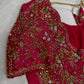 Pink Bridal Heavy Maggam Aari Work Blouse - 