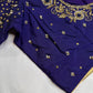 Purple Maggam Aari Work Blouse - 