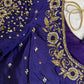 Purple Maggam Aari Work Blouse - 