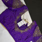Purple Maggam Aari Work Blouse - 