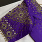 Purple Maggam Aari Work Blouse - 