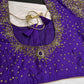 Purple Maggam Aari Work Blouse - 
