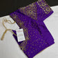 Purple Maggam Aari Work Blouse - 
