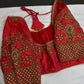 Red Maggam Aari Work Blouse - 